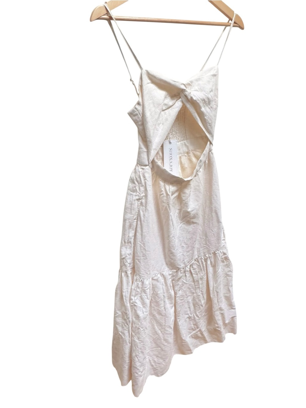 Shona Joy *NEW* Cecilia Twist Bodice Midi Dress in Linen - Picture 10 of 17